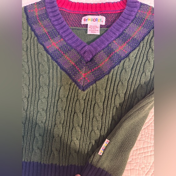 Rainbow Tag Gymboree Vintage V-Neck Sweater Small - Picture 9 of 9